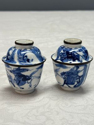 A Chinese blue and white 'Bleu de Hue' four-piece tea set — foto 22