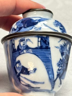 A Chinese blue and white 'Bleu de Hue' four-piece tea set — foto 26