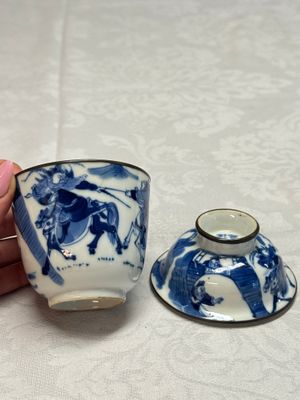 A Chinese blue and white 'Bleu de Hue' four-piece tea set — foto 3