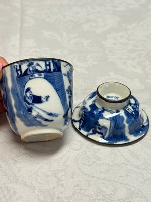 A Chinese blue and white 'Bleu de Hue' four-piece tea set — foto 4