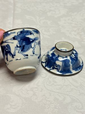 A Chinese blue and white 'Bleu de Hue' four-piece tea set — foto 5