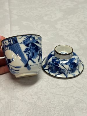 A Chinese blue and white 'Bleu de Hue' four-piece tea set — foto 6