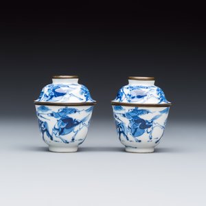 A Chinese blue and white 'Bleu de Hue' four-piece tea set — foto 11