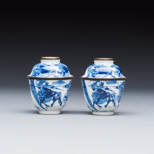 A Chinese blue and white 'Bleu de Hue' four-piece tea set — foto 10