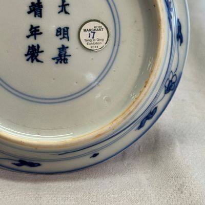 A Chinese blue and white 'Crane' saucer dish — 照片 12