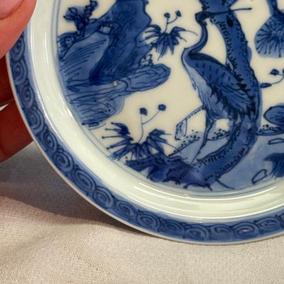  A Chinese blue and white 'Crane' saucer dish — 照片 2