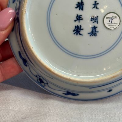  A Chinese blue and white 'Crane' saucer dish — 照片 9