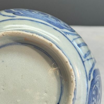 A Chinese blue and white 'Crow' cup or bowl and cover, Hatcher Cargo — photo 22