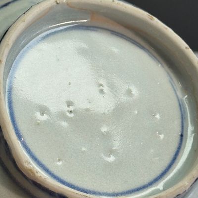 A Chinese blue and white 'Crow' cup or bowl and cover, Hatcher Cargo — photo 25