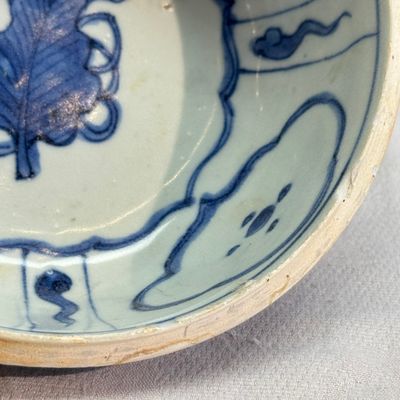 A Chinese blue and white 'Crow' cup or bowl and cover, Hatcher Cargo — photo 39