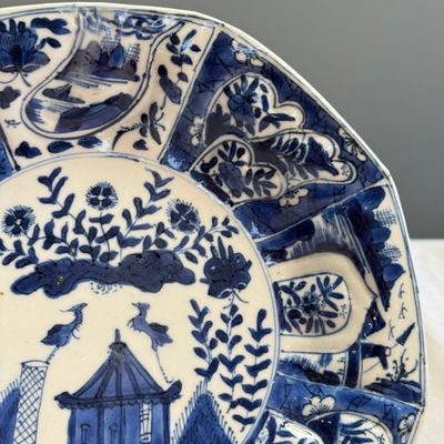 A Chinese blue and white 'Cuckoo in the House' plate — 照片 4