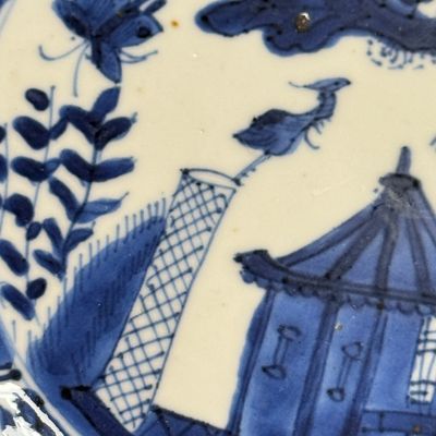 A Chinese blue and white 'Cuckoo in the House' plate — 照片 7