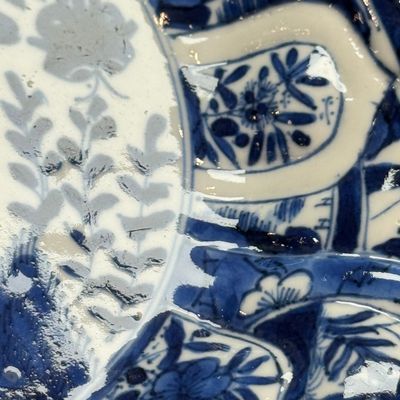 A Chinese blue and white 'Cuckoo in the House' plate — 照片 9