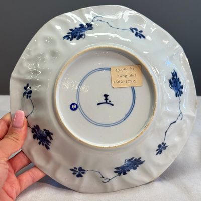 A Chinese blue and white 'Cuckoo in the House' plate — 照片 10