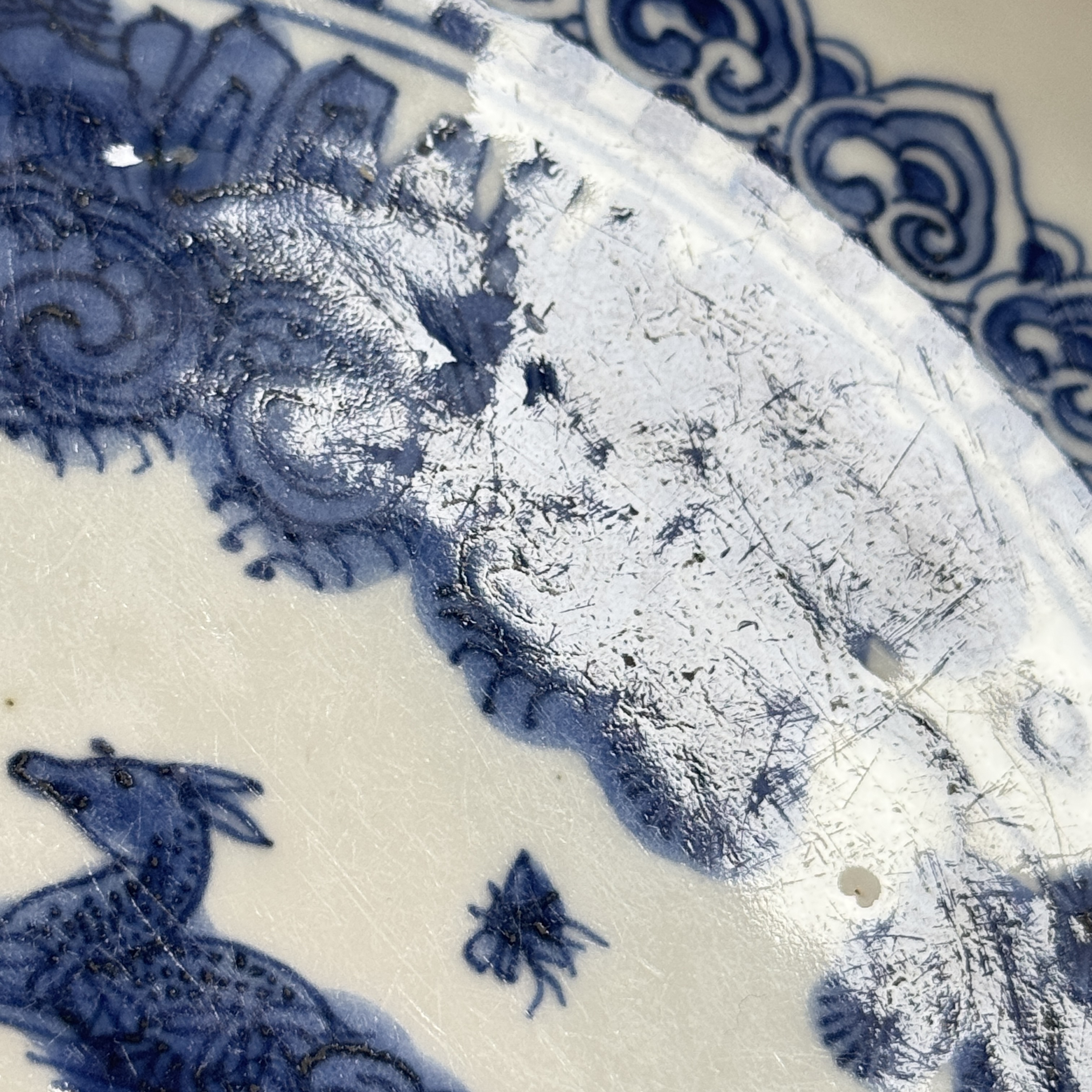 A Chinese blue and white 'Deer' dish — photo 26