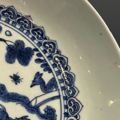 A Chinese blue and white 'Deer' dish — photo 10