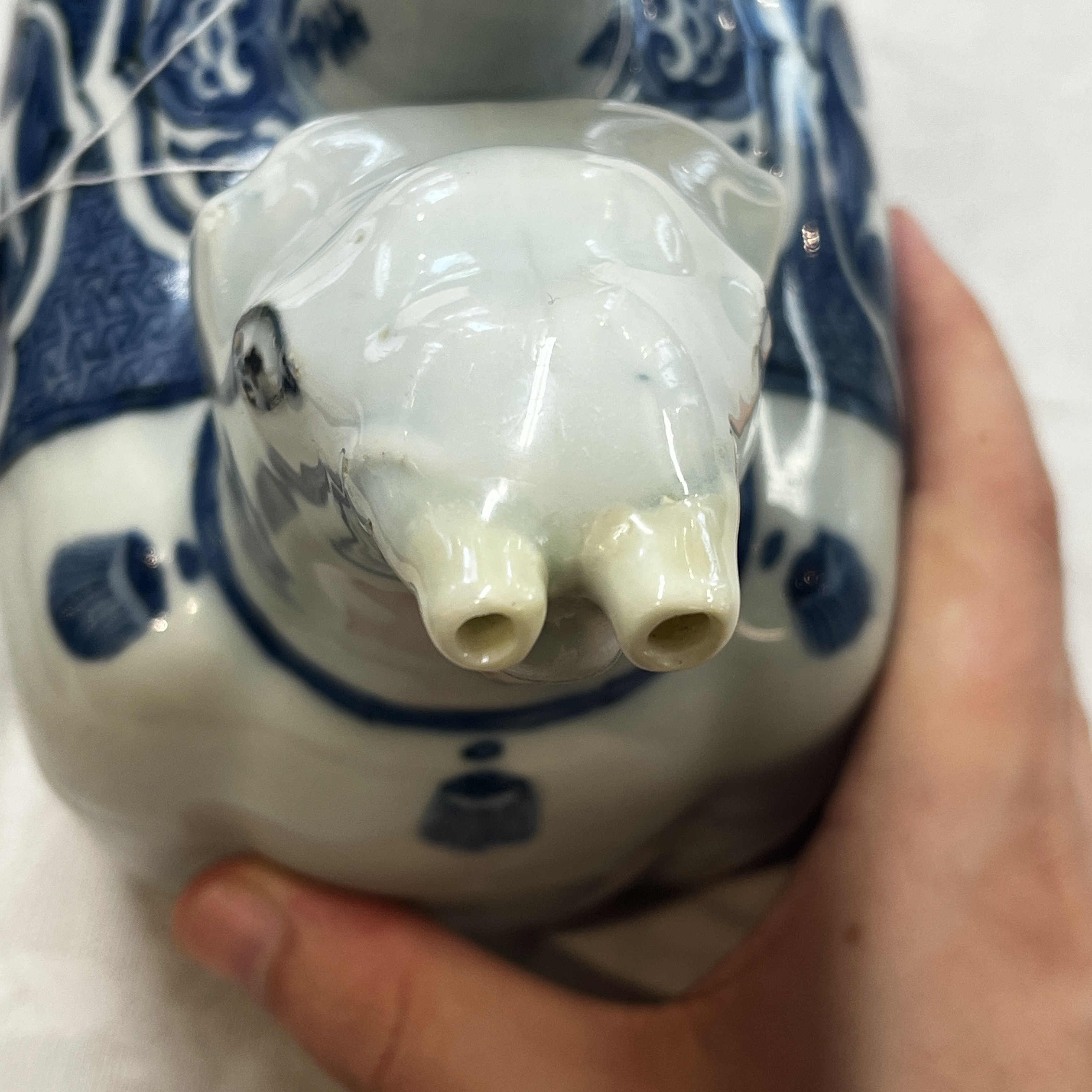 A Chinese blue and white 'Elephant' kendi  — 照片 18