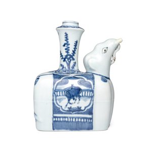 A Chinese blue and white 'Elephant' kendi  — 照片 4