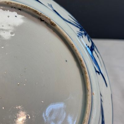 A Chinese blue and white 'Fish and Butterflies' plate — photo 19