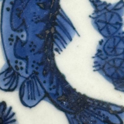 A Chinese blue and white 'Fish and Butterflies' plate — photo 8