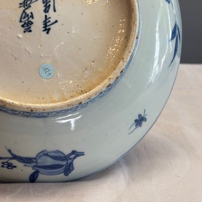 A Chinese blue and white 'Fish' dish — photo 11