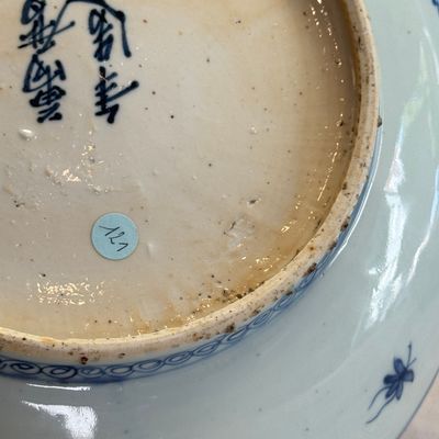 A Chinese blue and white 'Fish' dish — photo 12