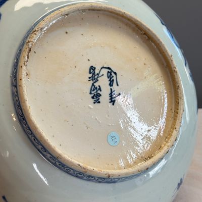 A Chinese blue and white 'Fish' dish — photo 13