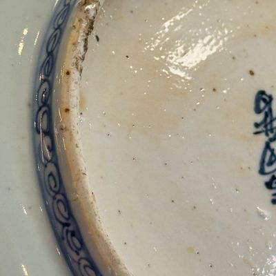 A Chinese blue and white 'Fish' dish — photo 15