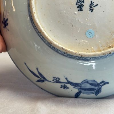A Chinese blue and white 'Fish' dish — photo 8