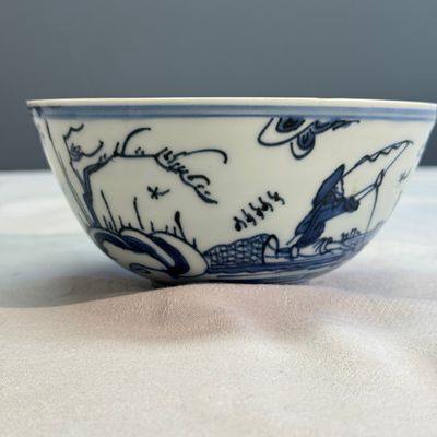 A Chinese blue and white 'Fishermen' bowl — foto 4