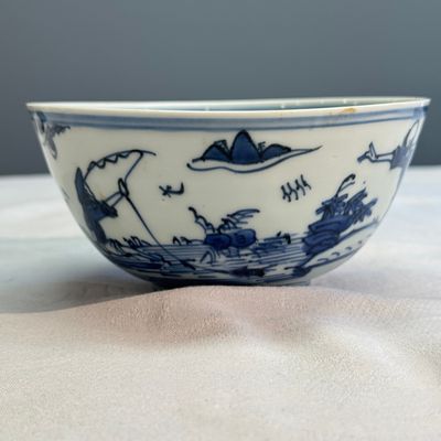 A Chinese blue and white 'Fishermen' bowl — foto 5