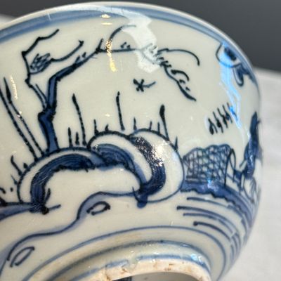 A Chinese blue and white 'Fishermen' bowl — foto 8