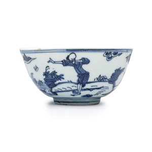 A Chinese blue and white 'Fishermen' bowl — foto 1