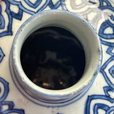 A Chinese blue and white 'Flowers and Auspicious Emblems' ewer — photo 13