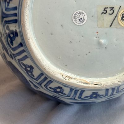 A Chinese blue and white 'Flowers and Auspicious Emblems' ewer — photo 16