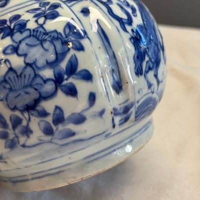 A Chinese blue and white 'Flying Horses' kendi — photo 7