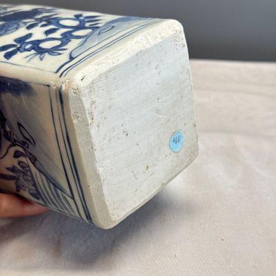 A Chinese blue and white 'Geese and Flowers' square flask — foto 8
