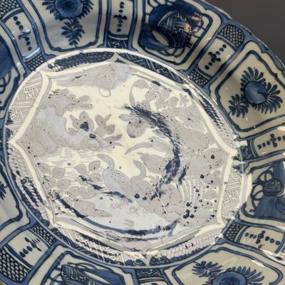 A Chinese blue and white 'Geese' dish — photo 9