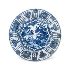 A Chinese blue and white 'Geese' dish — photo 1