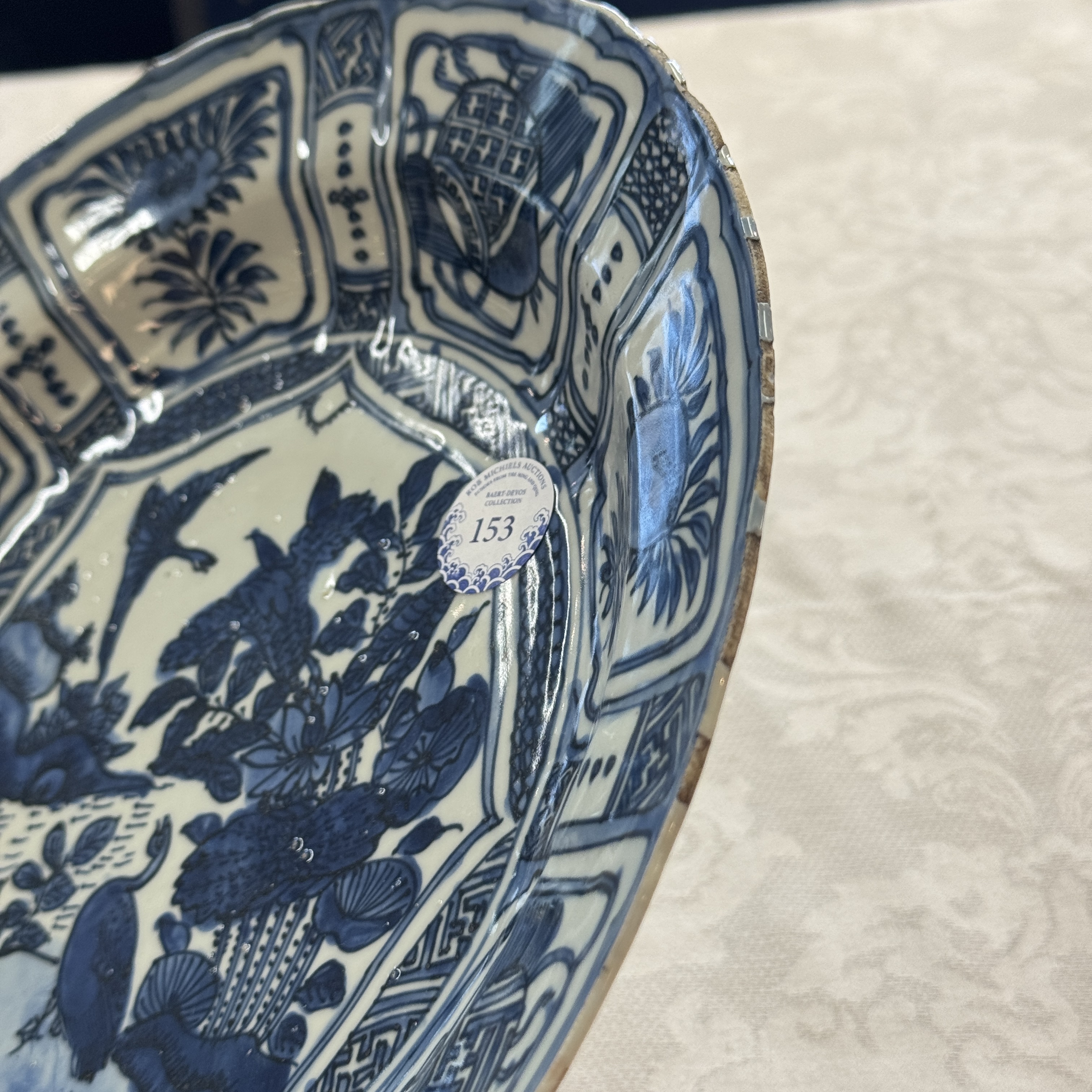 A Chinese blue and white 'Geese' dish — photo 14