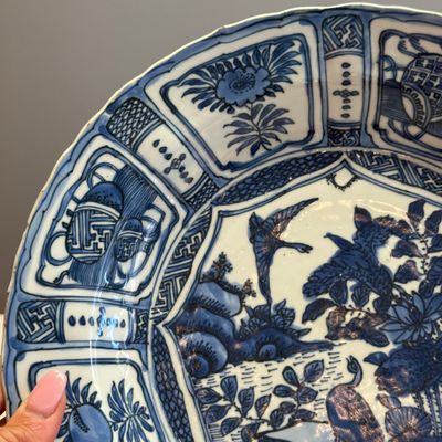 A Chinese blue and white 'Geese' dish — photo 3