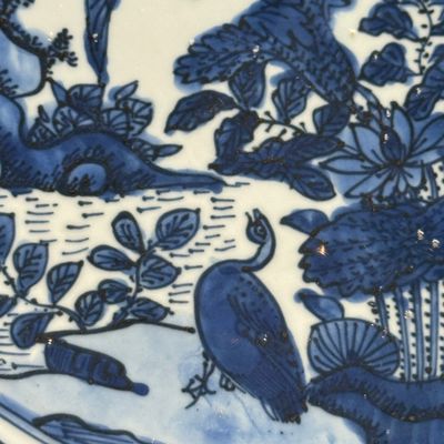 A Chinese blue and white 'Geese' dish — photo 7