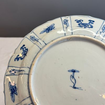 A Chinese blue and white 'Grasshopper and Butterfly' plate — 照片 13