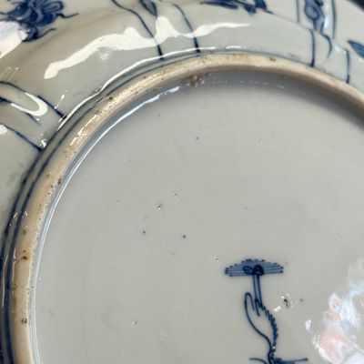 A Chinese blue and white 'Grasshopper and Butterfly' plate — 照片 16