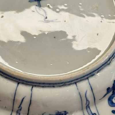 A Chinese blue and white 'Grasshopper and Butterfly' plate — 照片 18