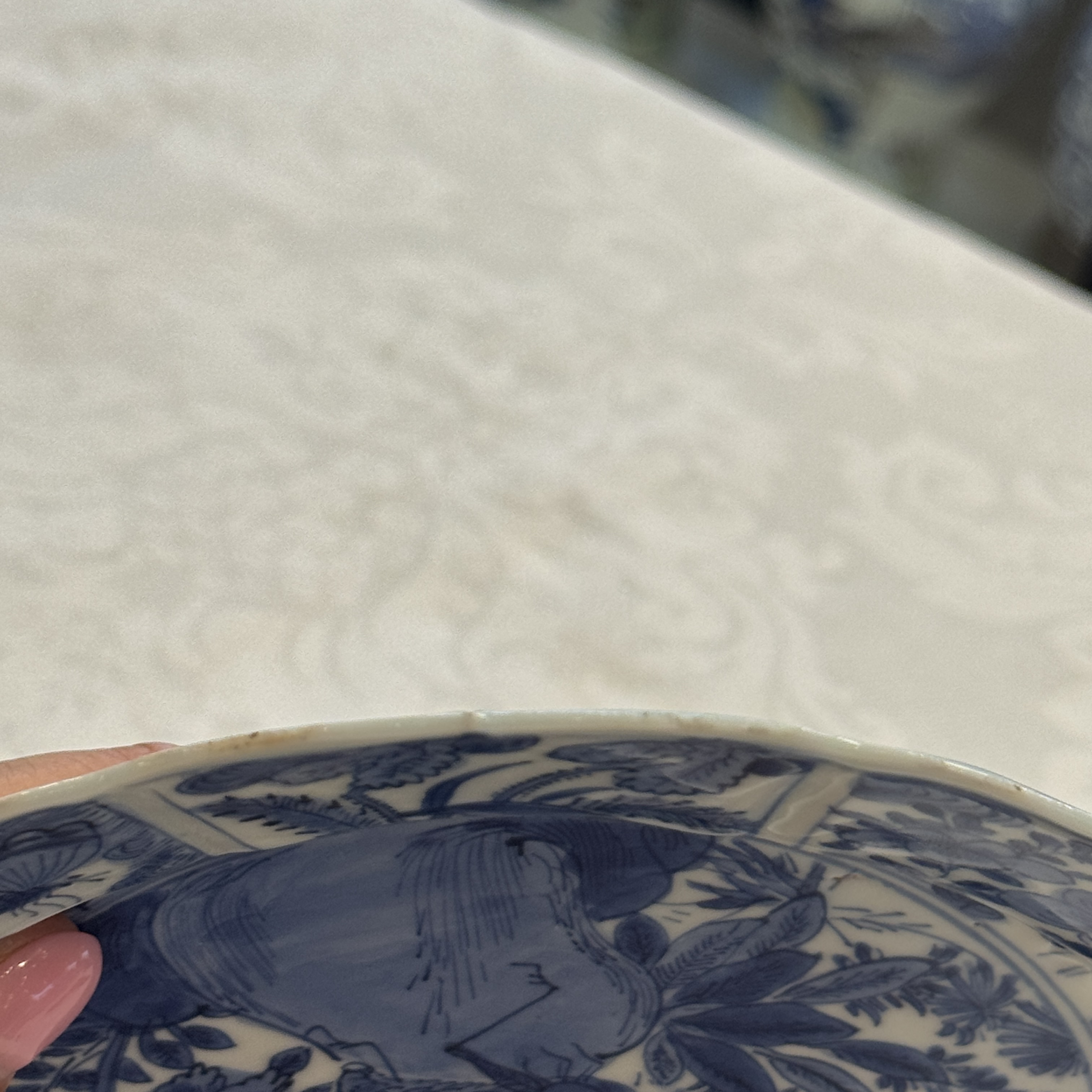 A Chinese blue and white 'Grasshopper and Butterfly' plate — 照片 22