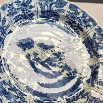 A Chinese blue and white 'Grasshopper and Butterfly' plate — 照片 6