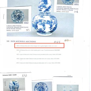 A Chinese blue and white 'Grasshopper' dish — photo 3
