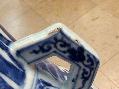 A Chinese blue and white 'Hu' vase with phoenix medallions — photo 23