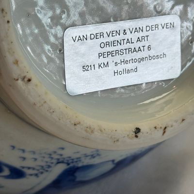 A Chinese blue and white 'Jiao You Dian Hua 郊遊点化' bottle vase — photo 18